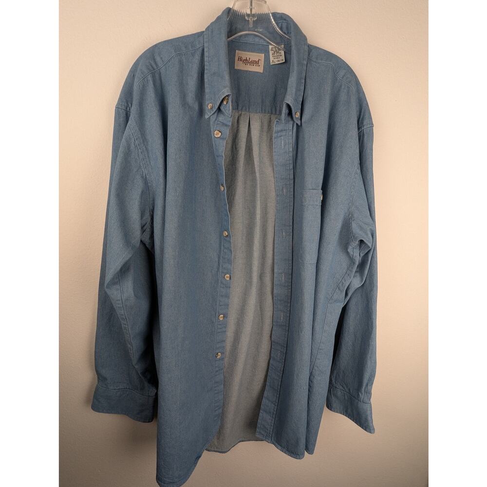 Ashland Mens shirt Sz XL Denim/Chest to 56"Length 35" Sleeve 24.5"Cuff 9  GUC